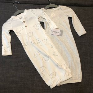 2 - New with tags newborn sleep gowns